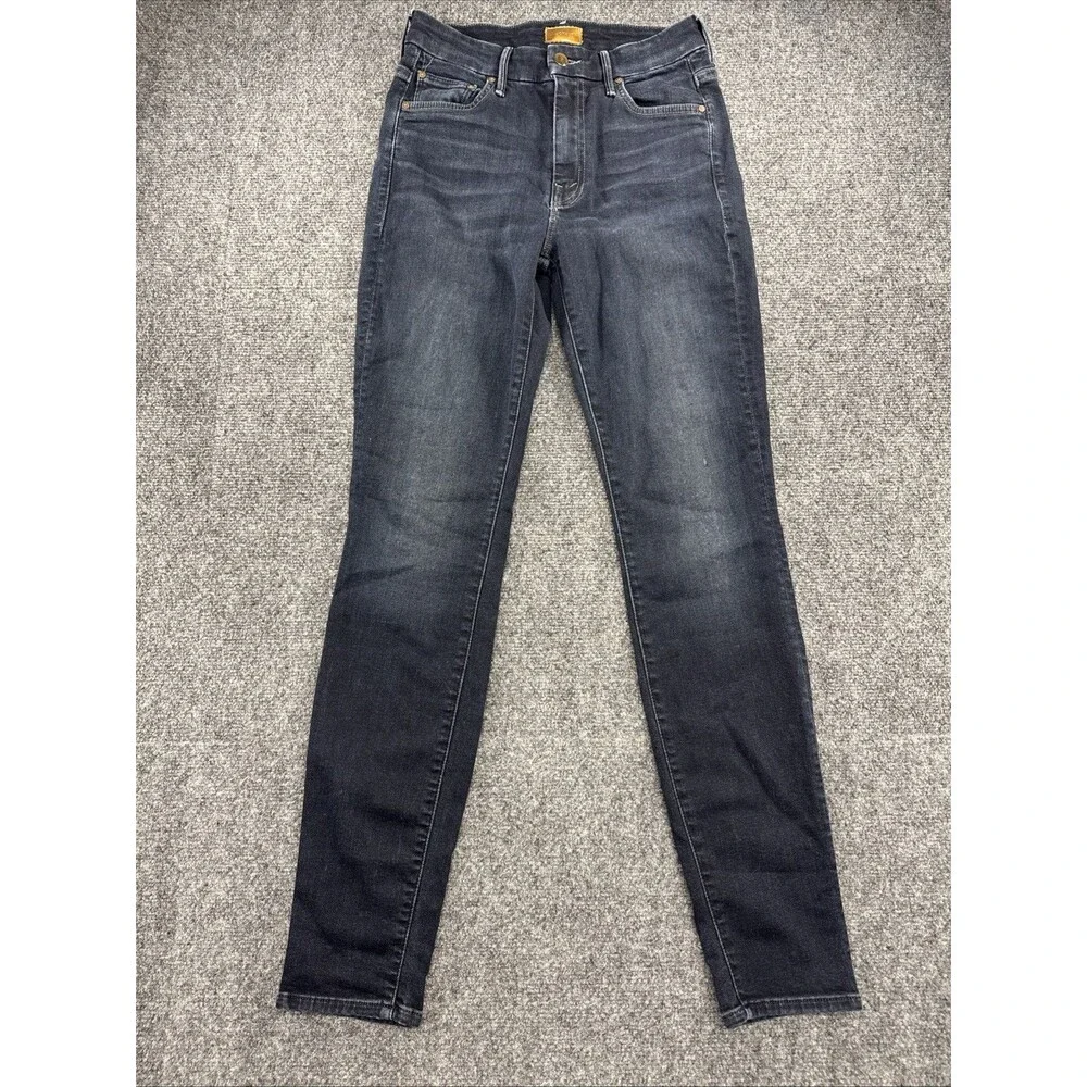 MOTHER High Waisted Looker Jeans Womens 27 Dark Wash Skinny Stretch Designer